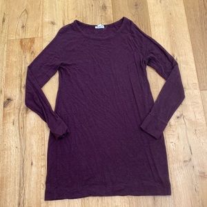 Loft Outlet Super Comfortable Plum Long Sleeve Dress